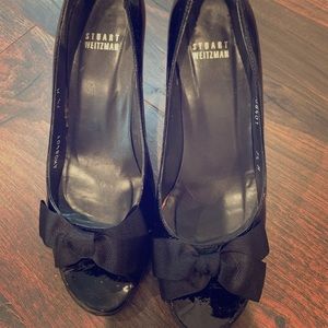 Stuart Weitzman Filly Peep Toe Patent Pump Size7.5
